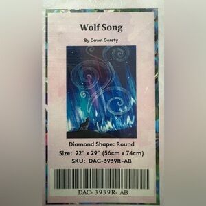 🌟Diamond Art Club Wolf Song Dawn Gerety Diamond Painting Kit